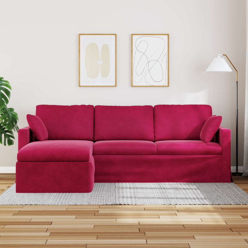 Sofa Czerwone wino 198 x 134 x 80 cm Aksamit