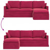 Sofa Czerwone wino 198 x 134 x 80 cm Aksamit