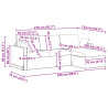 Sofa Czerwone wino 198 x 134 x 80 cm Aksamit