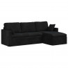 Sofa Czarny 198 x 134 x 80 cm Aksamit