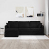 Sofa Czarny 198 x 134 x 80 cm Aksamit