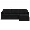 Sofa Czarny 198 x 134 x 80 cm Aksamit