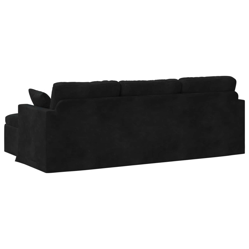 Sofa Czarny 198 x 134 x 80 cm Aksamit