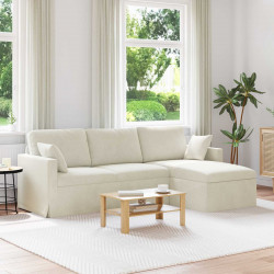 Sofa Kremowy 198 x 134 x 80 cm Aksamit