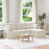 Sofa Kremowy 198 x 134 x 80 cm Aksamit
