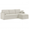 Sofa Kremowy 198 x 134 x 80 cm Aksamit