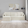Sofa Kremowy 198 x 134 x 80 cm Aksamit