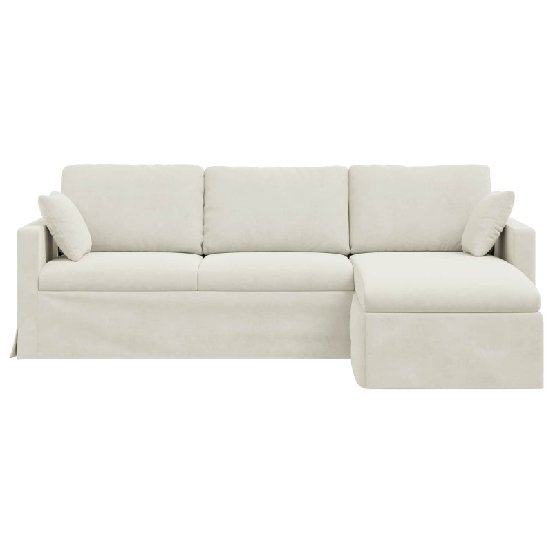 Sofa Kremowy 198 x 134 x 80 cm Aksamit