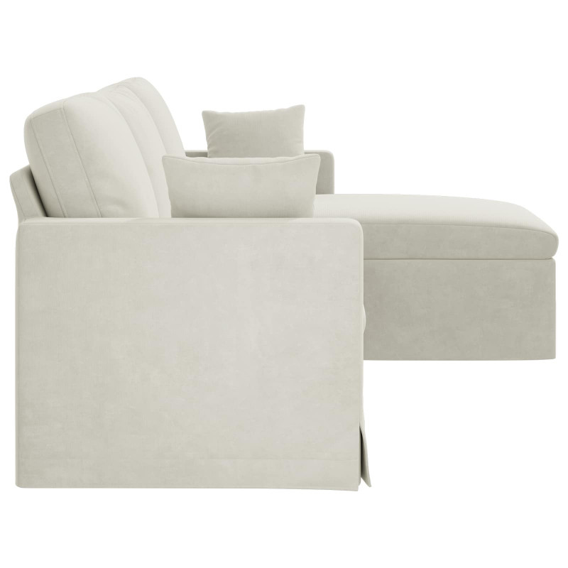 Sofa Kremowy 198 x 134 x 80 cm Aksamit