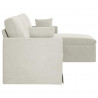 Sofa Kremowy 198 x 134 x 80 cm Aksamit
