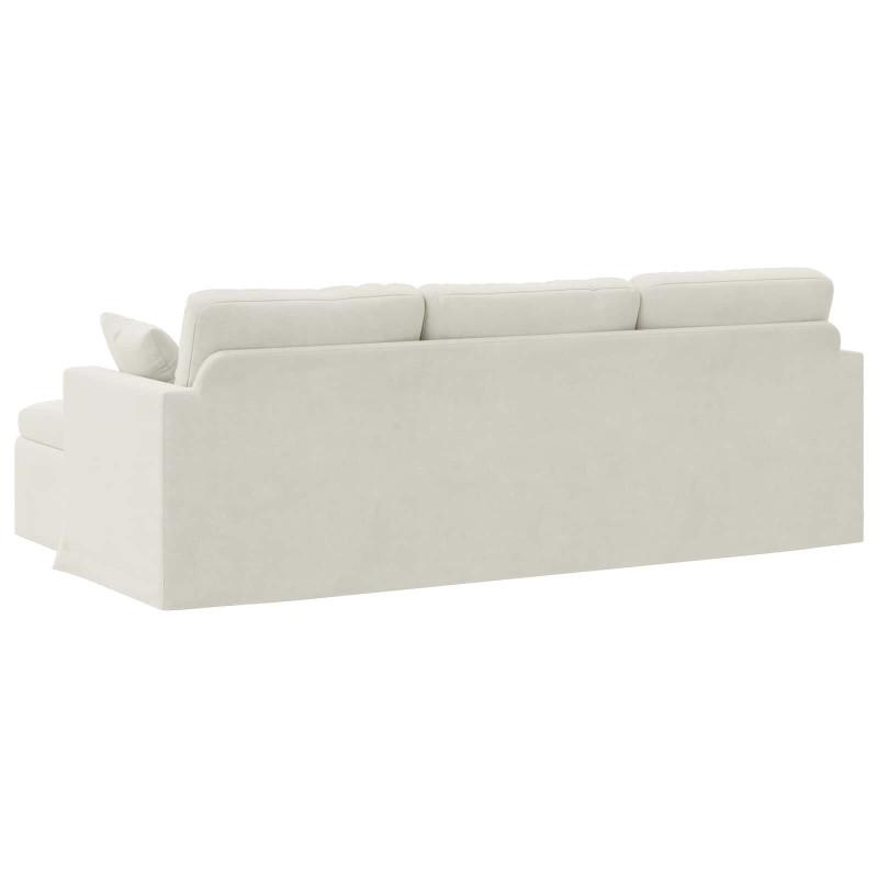 Sofa Kremowy 198 x 134 x 80 cm Aksamit