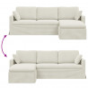 Sofa Kremowy 198 x 134 x 80 cm Aksamit