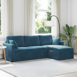 Sofa Niebieski 198 x 134 x 80 cm Aksamit