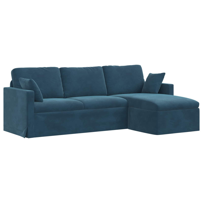 Sofa Niebieski 198 x 134 x 80 cm Aksamit