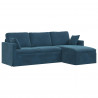 Sofa Niebieski 198 x 134 x 80 cm Aksamit