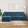 Sofa Niebieski 198 x 134 x 80 cm Aksamit