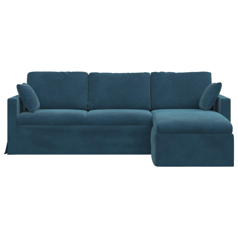 Sofa Niebieski 198 x 134 x 80 cm Aksamit