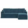 Sofa Niebieski 198 x 134 x 80 cm Aksamit