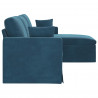 Sofa Niebieski 198 x 134 x 80 cm Aksamit