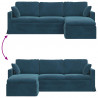 Sofa Niebieski 198 x 134 x 80 cm Aksamit
