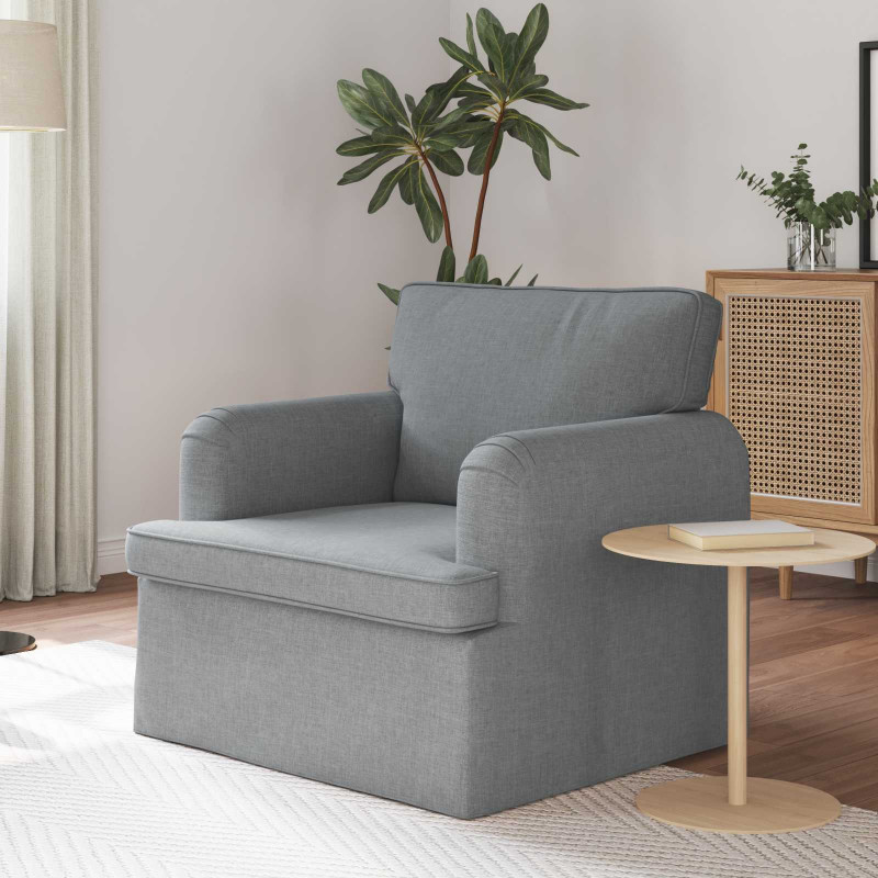 Sofa Jasnoszary 84 x 80 x 85 cm tkanina
