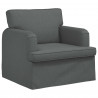 Sofa Ciemnoszary 84 x 80 x 85 cm tkanina
