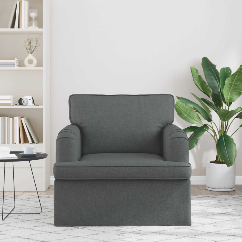 Sofa Ciemnoszary 84 x 80 x 85 cm tkanina