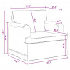 Sofa Ciemnoszary 84 x 80 x 85 cm tkanina