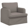 Sofa Ciemnoszary 84 x 80 x 85 cm tkanina
