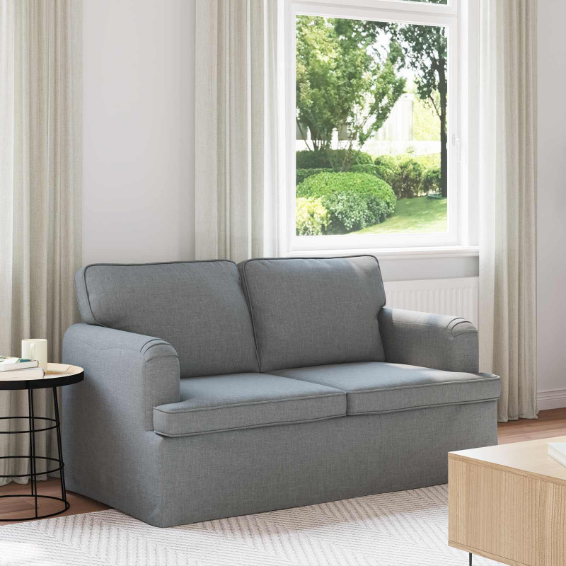 Sofa Jasnoszary 144 x 80 x 85 cm tkanina