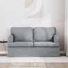 Sofa Jasnoszary 144 x 80 x 85 cm tkanina