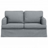 Sofa Jasnoszary 144 x 80 x 85 cm tkanina