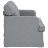 Sofa Jasnoszary 144 x 80 x 85 cm tkanina