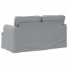 Sofa Jasnoszary 144 x 80 x 85 cm tkanina