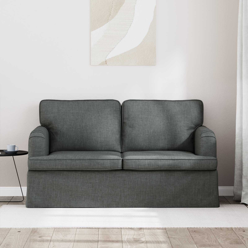 Sofa Ciemnoszary 144 x 80 x 85 cm tkanina