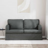 Sofa Ciemnoszary 144 x 80 x 85 cm tkanina