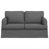 Sofa Ciemnoszary 144 x 80 x 85 cm tkanina