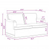Sofa Ciemnoszary 144 x 80 x 85 cm tkanina