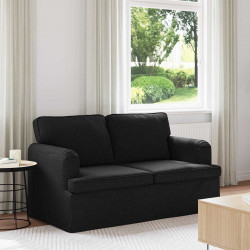 Sofa Czarny 144 x 80 x 85 cm tkanina