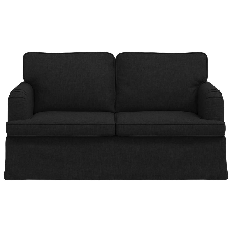 Sofa Czarny 144 x 80 x 85 cm tkanina