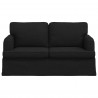 Sofa Czarny 144 x 80 x 85 cm tkanina