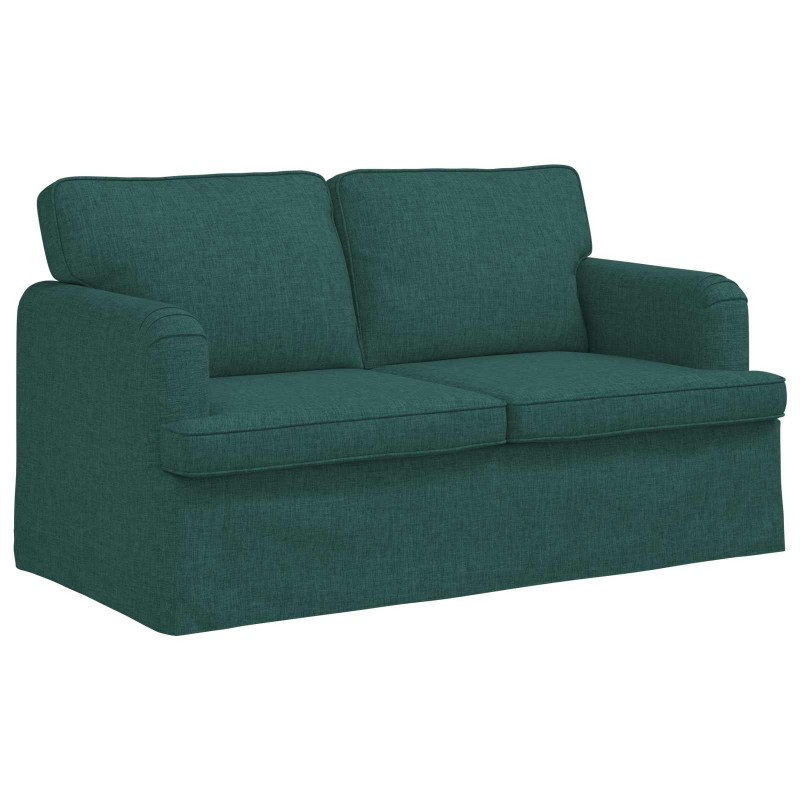 Sofa Ciemna zieleń 144 x 80 x 85 cm tkanina