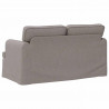 Sofa Ciemnoszary 144 x 80 x 85 cm tkanina