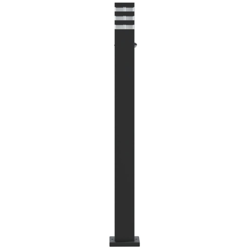 Zewnętrzne lampy stojące, z czujnikami, 3 szt., czarne, 110 cm