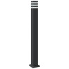 Zewnętrzne lampy stojące, z czujnikami, 3 szt., czarne, 110 cm
