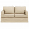 Sofa Kremowy 144 x 80 x 85 cm tkanina