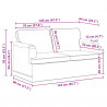 Sofa Niebieski 144 x 80 x 85 cm tkanina