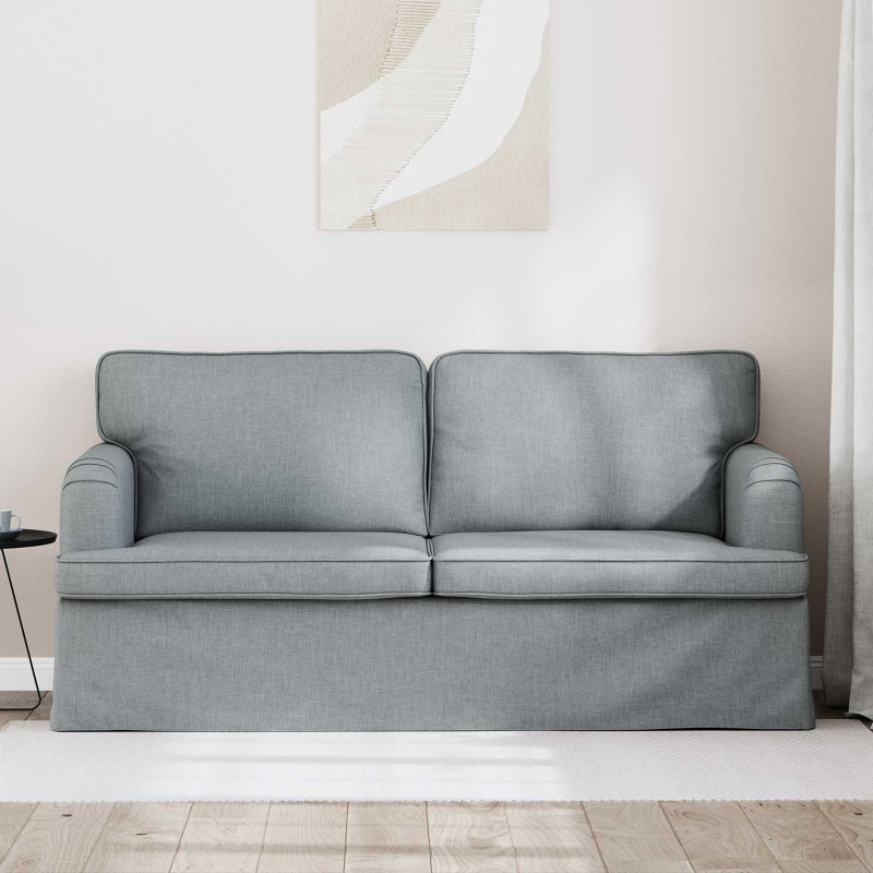 Sofa Jasnoszary 142 x 80 x 85 cm tkanina