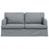 Sofa Jasnoszary 142 x 80 x 85 cm tkanina