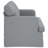 Sofa Jasnoszary 142 x 80 x 85 cm tkanina